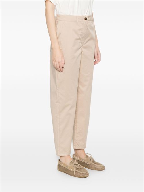 Pantalone donna Emme Marella slim in raso stretch beige EMME Marella | VOLPINO002